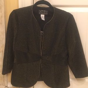 Black and gold 2 pc Alex Evenings top